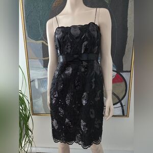 Vintage | Lace and Sequin Cocktail Dress and Bolero Set